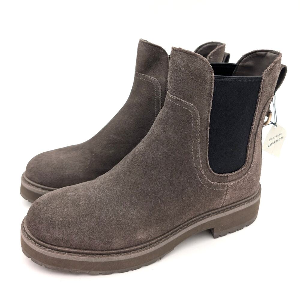 Cole Haan Greenwich Waterproof Ankle Boots Women's Gray Size US5B EU36